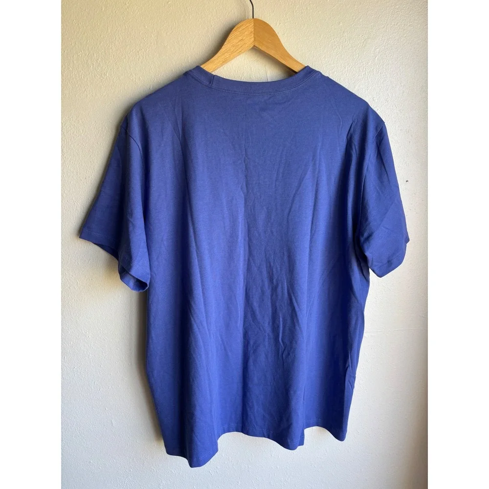 The North Face Womens Evo HD SS Tee Indigo Plum Graphic Logo T-Shirt NF0A8EBF XL - Picture 2 of 6